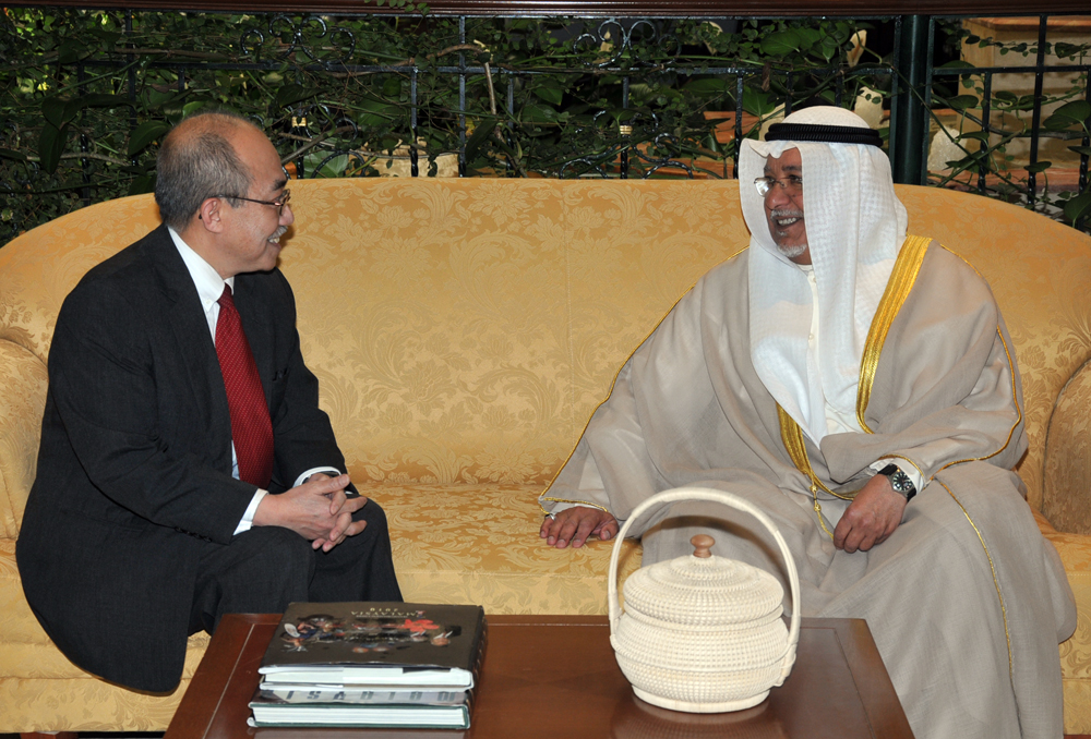 Deputy Minister of Amiri Diwan Affairs Sheikh Ali Al-Jarrah Al-Sabah during his visit at the Malaysian Embassy