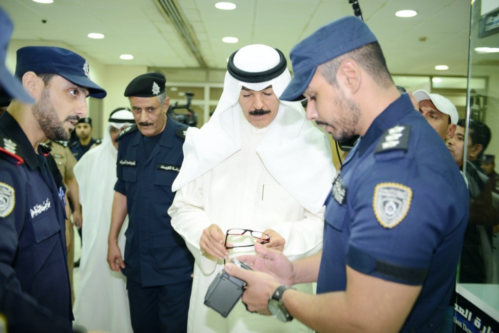 Deputy Prime Minister, Minister of Interior, and Acting Minister of Awqaf and Islamic Affairs Sheikh Mohammad Khaled Al-Hamad Al-Sabah during The inspection tour of the traffic, public security and patrol departments