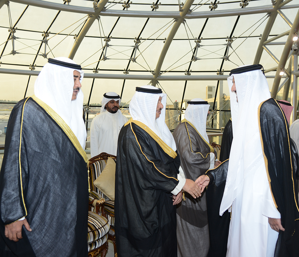 His Highness the Prime Minister Sheikh Jaber Al-Mubark Al-Hamad Al-Sabah receives visiting Qatari Amir Sheikh Tamim bin Hamad Al-Thani