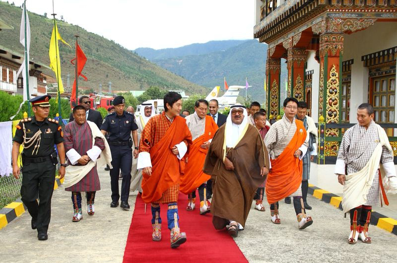 Minister of Amiri Diwan Affairs Sheikh Nasser Sabah Al-Ahmad Al-Sabah starts official visit to Bhutan 
