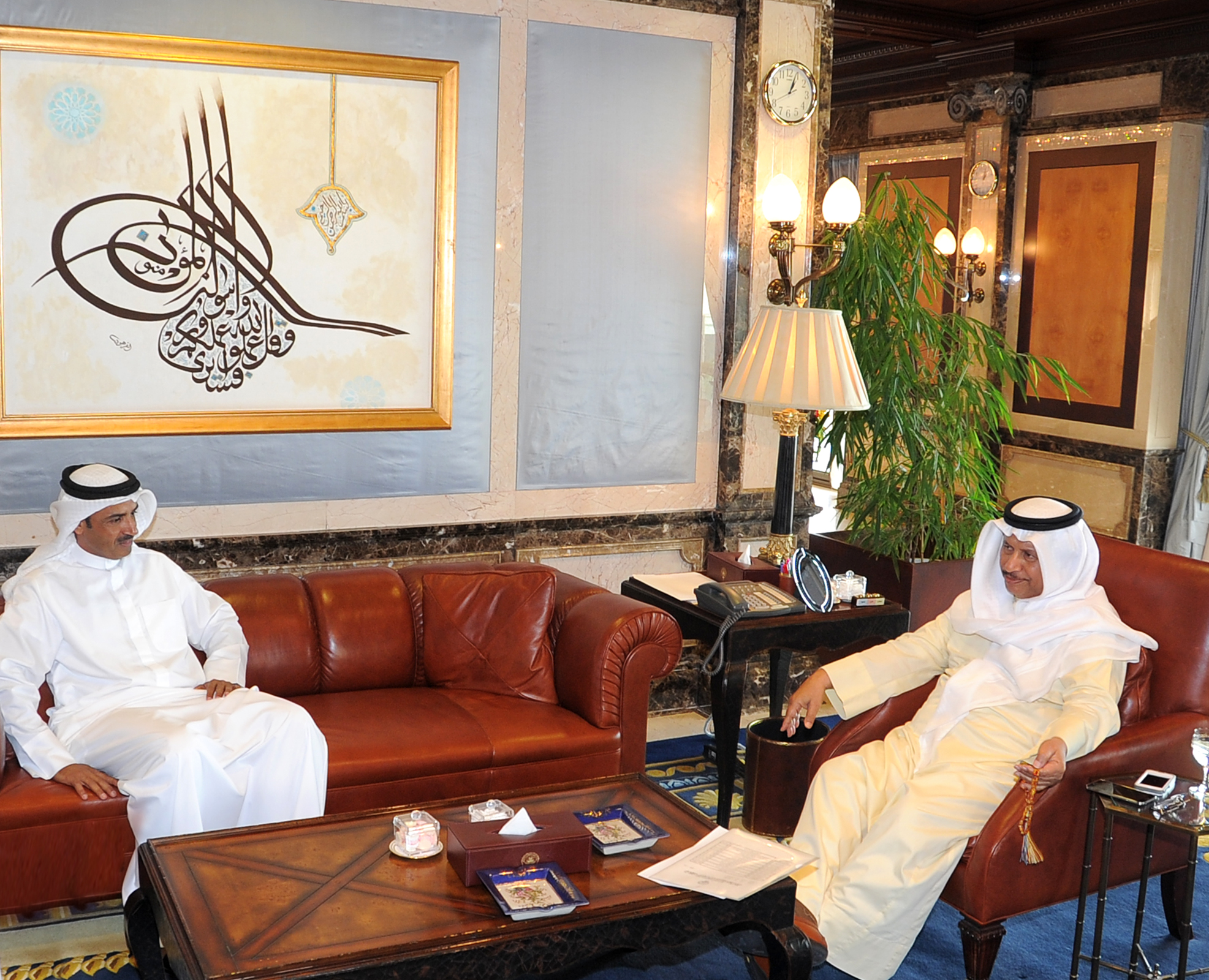 His Highness the Prime Minister Sheikh Jaber Al-Mubarak Al-Hamad Al-Sabah received Kuwaiti shooting champion Fahad Al-Daihani