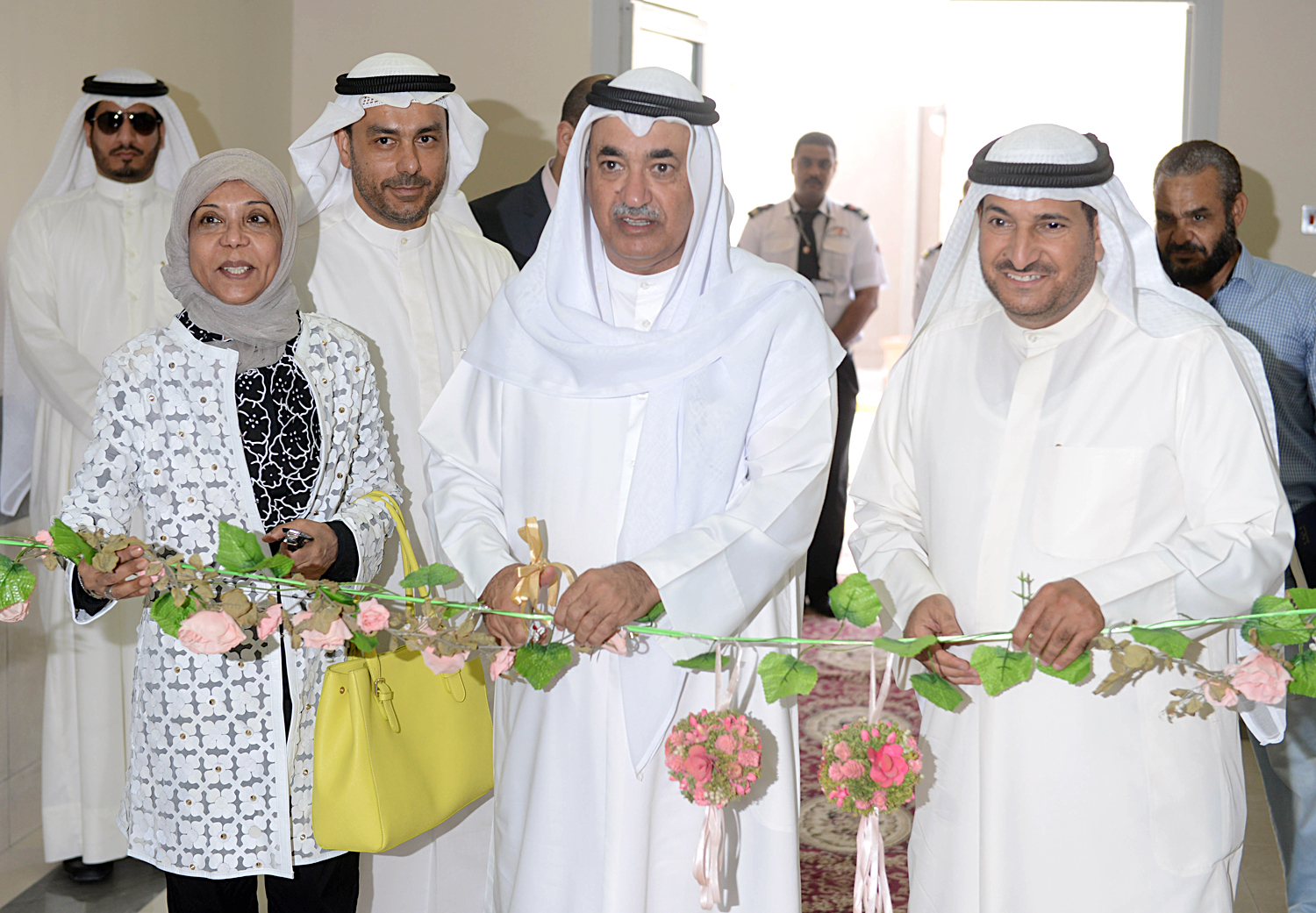 Minister of Education and Minister of Higher Education Dr. Abdulmohsen Al-Madaj during opening of two new schools in the Mubarak Al-Kabeer
