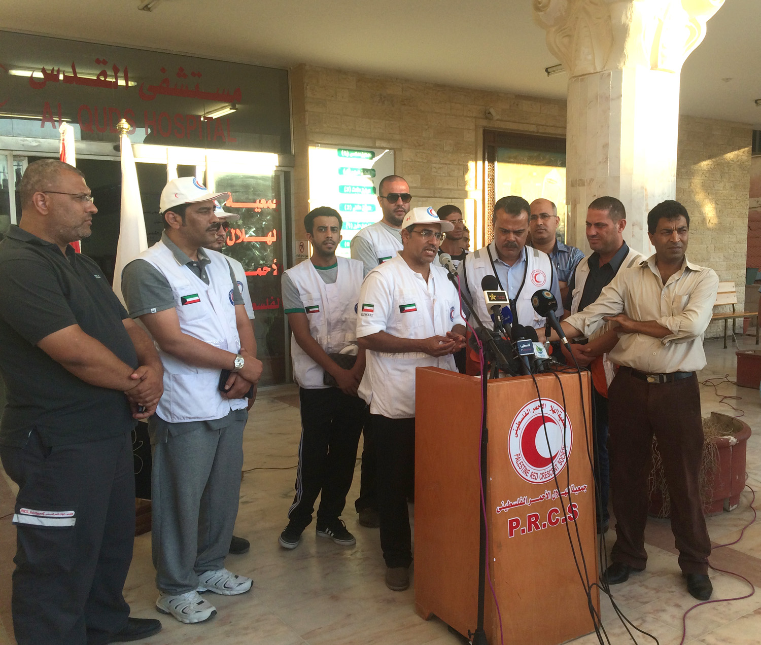 the head of the Kuwait Red Crescent Society's relief mission Khaled Al-Zaid 