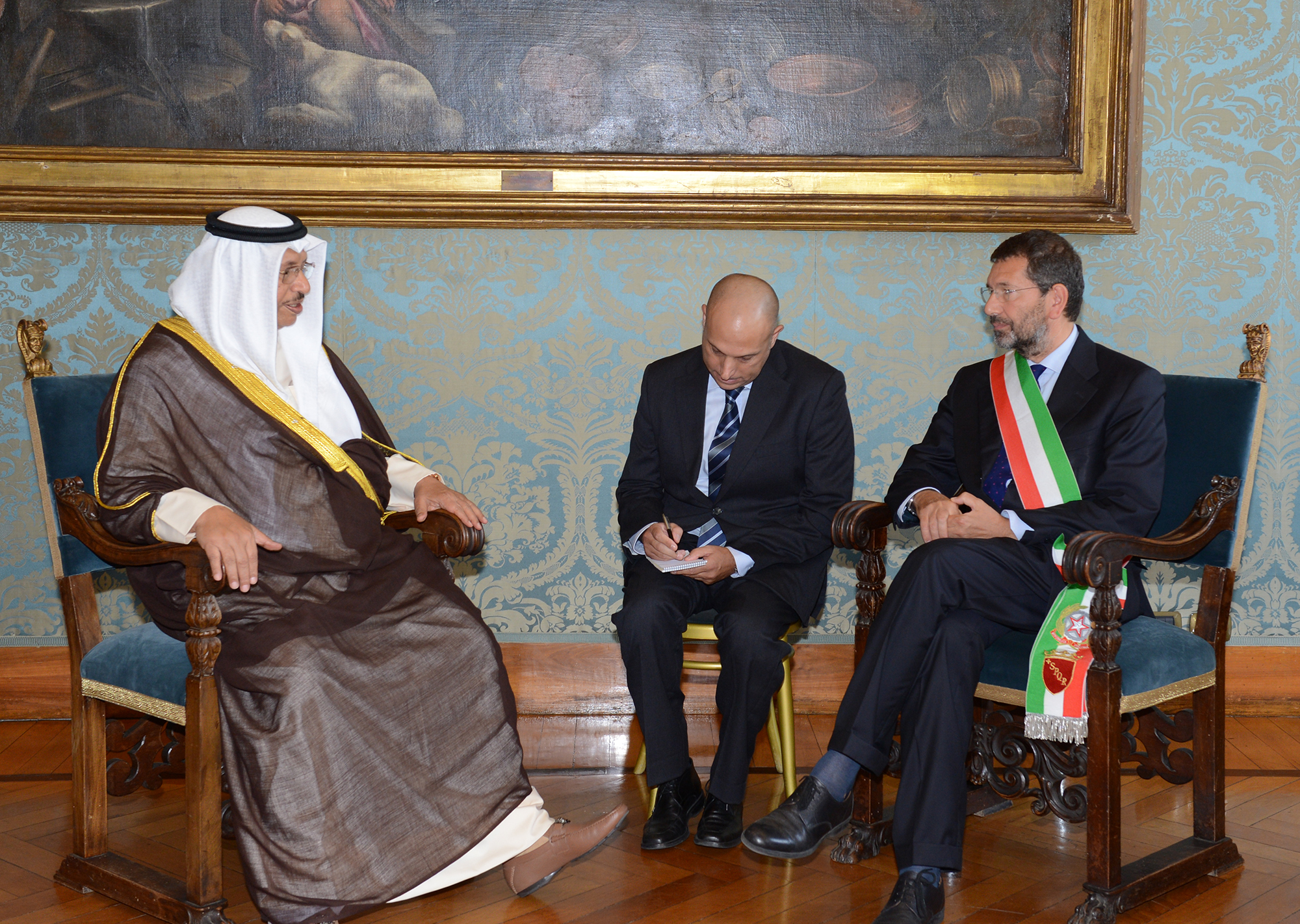 His Highness the Prime Minister Sheikh Jaber Al-Mubarak Al-Hamad Al-Sabah met Rome Mayor Ignazio Marino