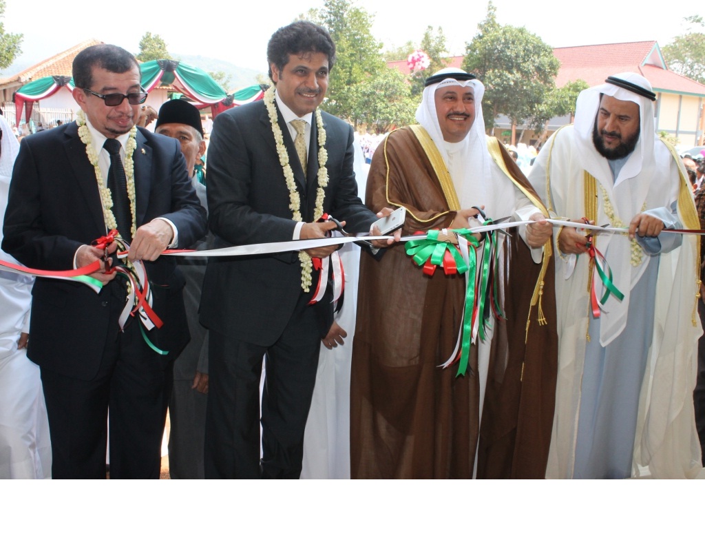 The Kuwaiti ambassador to Indonesia Nasser Al-Enizi during the opening of the village of Amir charity in Indonesia