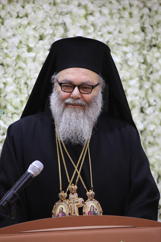 His Highness Sheikh Nasser Al-Mohammad Al-Ahmad Al-Sabah receives primate of the Greek Orthodox Patriarchate of Antioch, Patriarch John X Yazigi