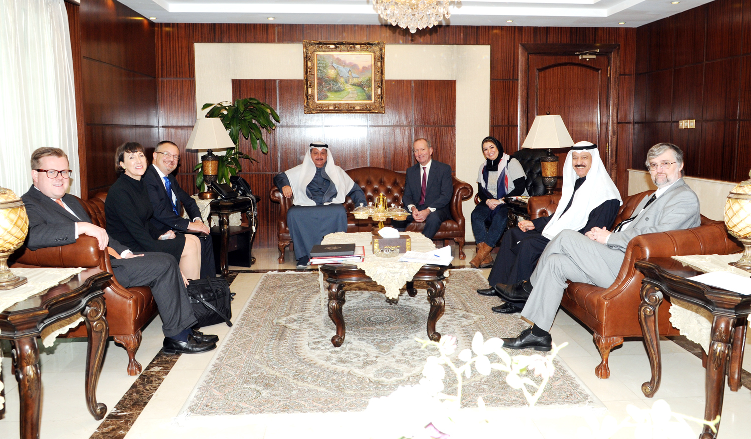 Minister of Communication and Minister of State for Municipal Affairs Issa Al-Kanderi meets Lord Mayor of the City of London Alderman Alan Yarrow
