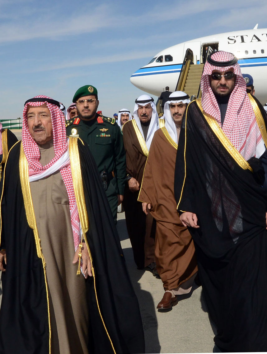 His Highness the Amir of Kuwait Sheikh Sabah Al-Ahmad Al-Jaber Al-Sabah heads to Saudi to extend condolences on demise of King Abdullah