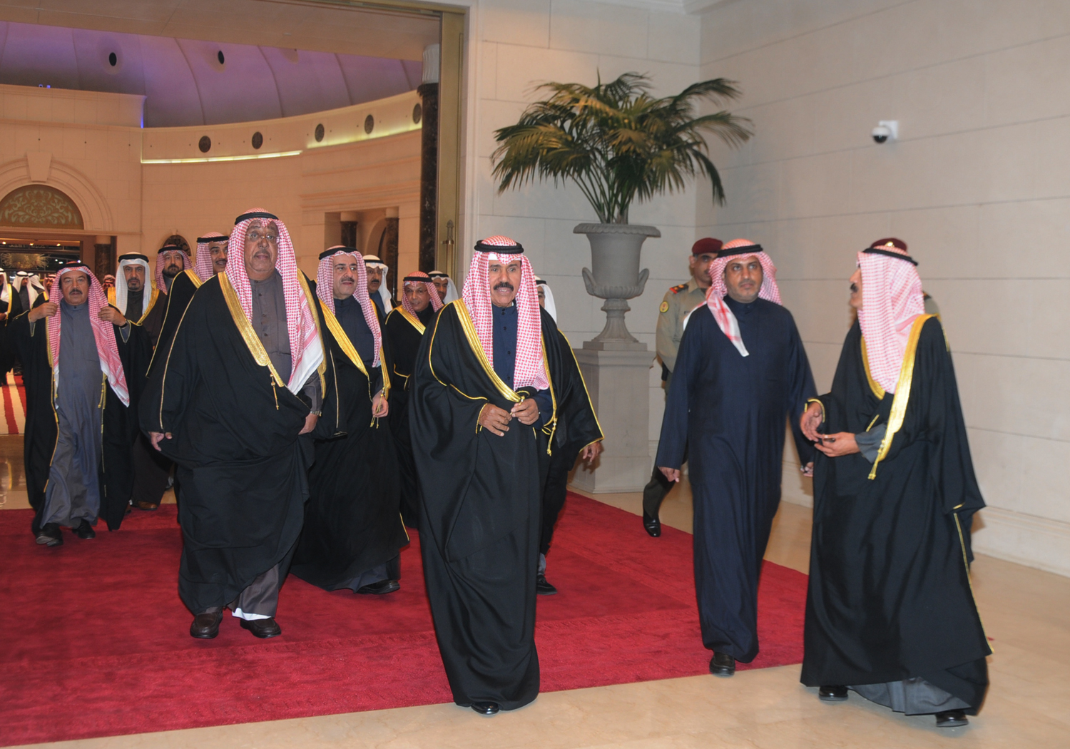 His Highness the Crown Prince Sheikh Nawaf Al-Ahmad Al-Jaber Al-Sabah returns home