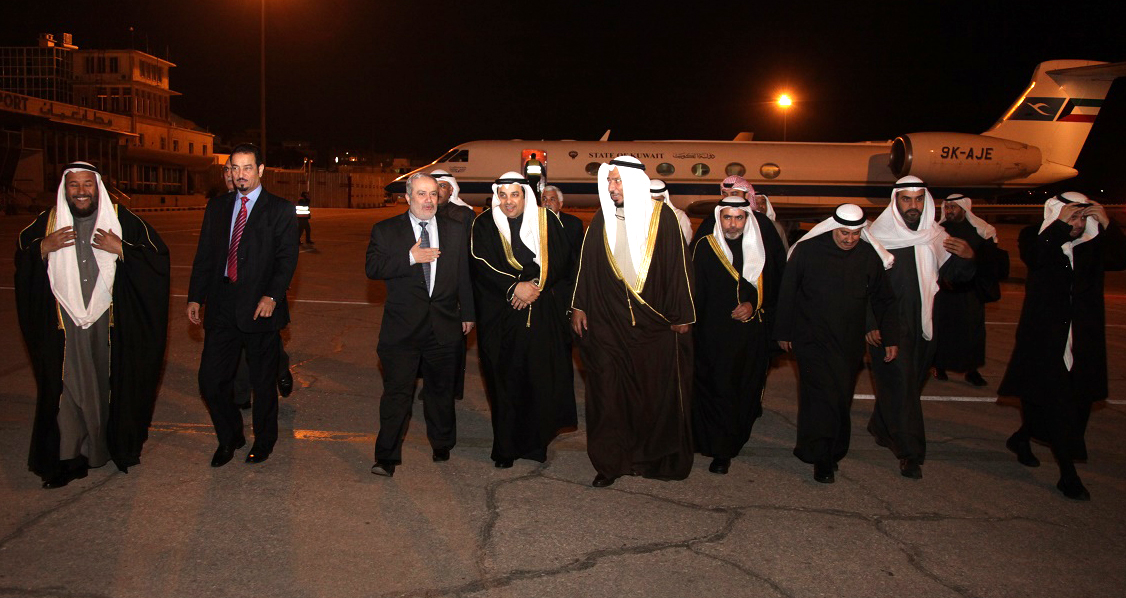 Minister of Justice and Minister of Awqaf and Islamic Affairs Yaqoub Al-Sanea arrives Amman