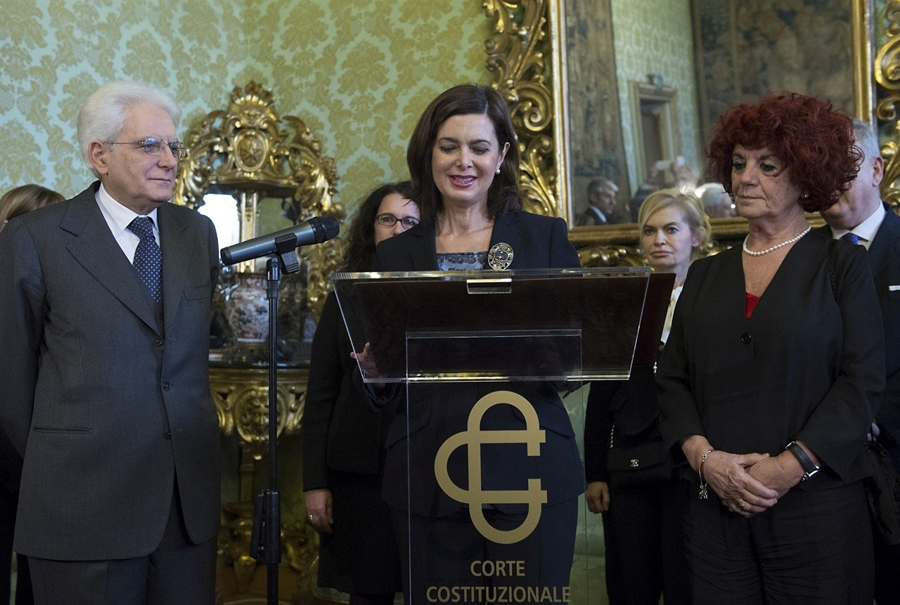 Sergio Mattarella is being announced as new Italian president