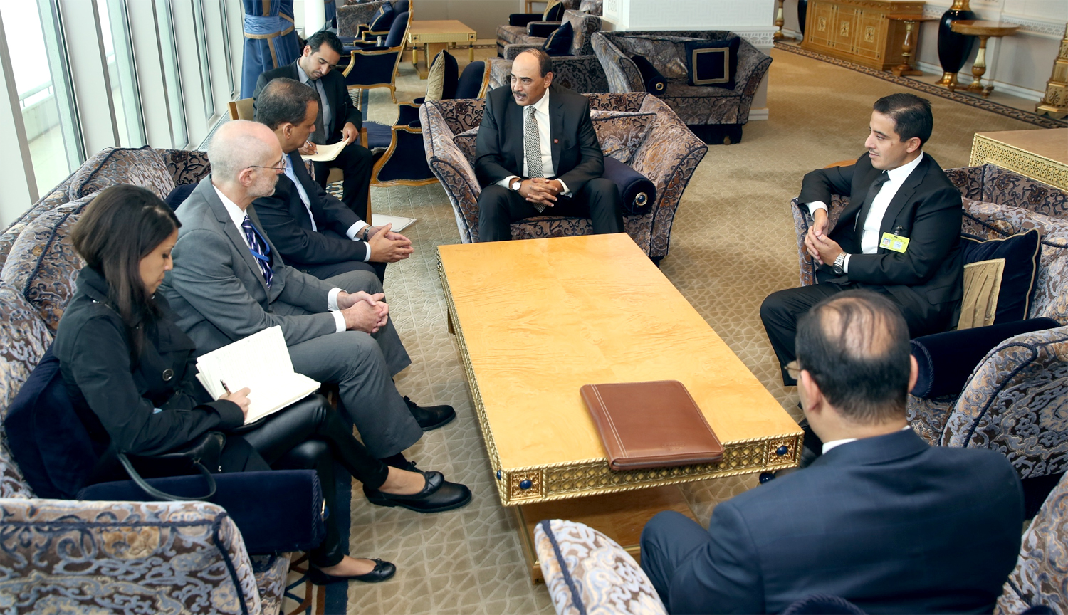 First Deputy Prime Minister and Minister of Foreign Affairs Sheikh Sabah Al-Khaled Al-Hamad Al-Sabah with the UN Secretary General's Special Envoy for Yemen Ismail Ould Cheikh Ahmed
