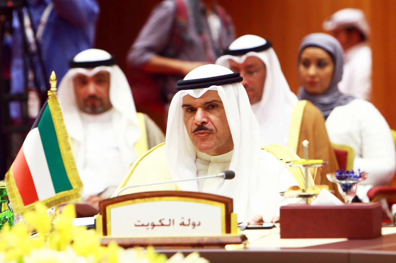 Kuwaiti Minister of Information and Minister of State for Youth Affairs Sheikh Salman Sabah Al-Salem Al-Humoud Al-Sabah during the meeting of GCC tourism ministers