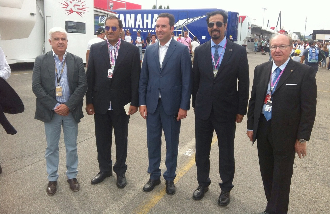 Sheikh Ali Jaber Al-Sabah with Sheikh Ahmad Al-Dawood Al-Sabah and Governor of San Marino, Italy, Nicola Renzi