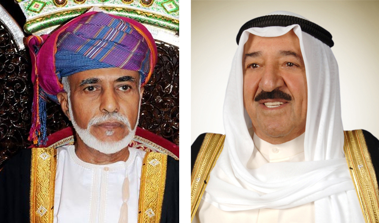 His Highness the Amir Sheikh Sabah Al-Ahmad Al-Jaber Al-Sabah and Sultan Qaboos of Oman