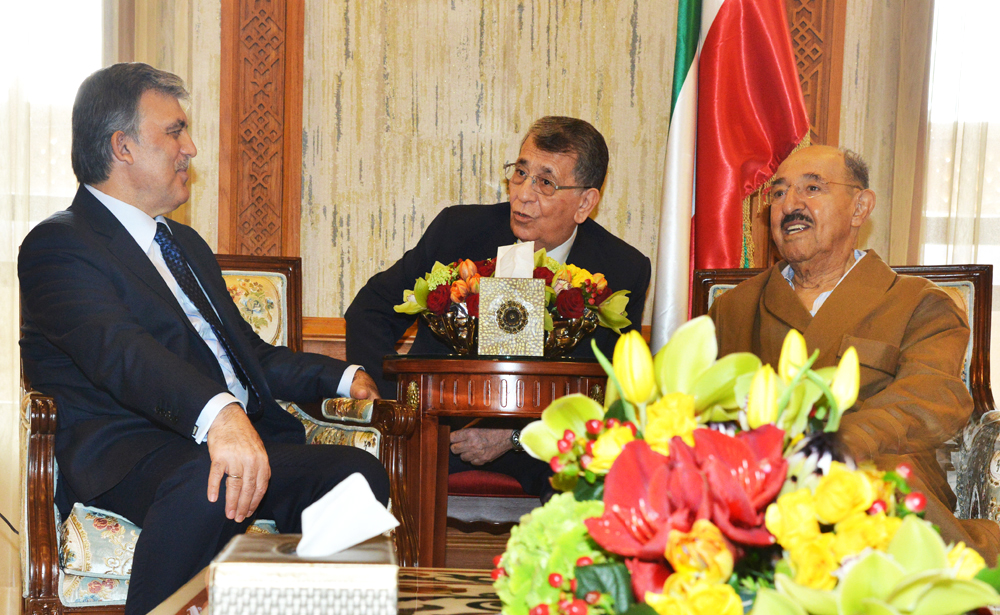 His Highness the Amir Sheikh Sabah Al-Ahmad Al-Jaber Al-Sabah received former Turkish President Abdullah Gul