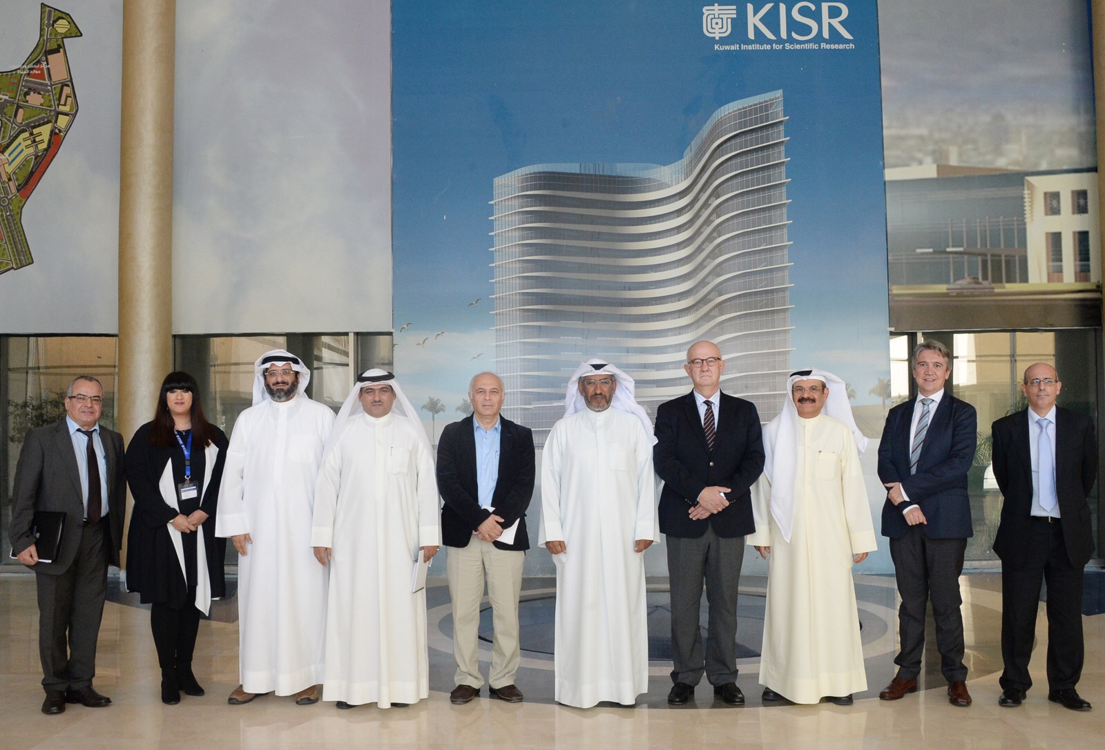 KISR chief Dr. Naji Al-Mutairi and officials with CSN's Chairman Fernando Marti and accompanying delegation