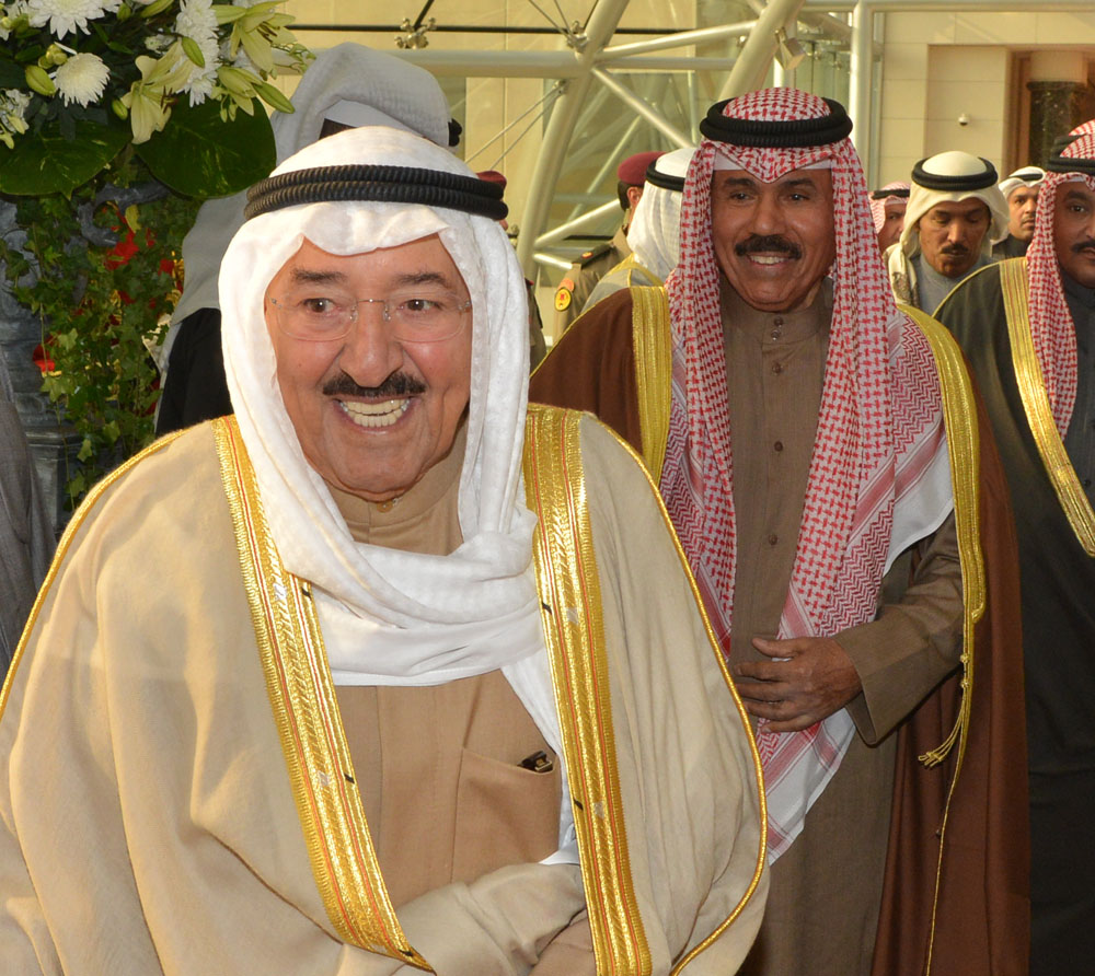 His Highness the Amir Sheikh Sabah Al-Ahmad Al-Jaber Al-Sabah leaves to Morocco seen off by His Highness the Deputy Amir and Crown Prince Sheikh Nawaf Al-Ahmad Al-Jaber Al-Sabah