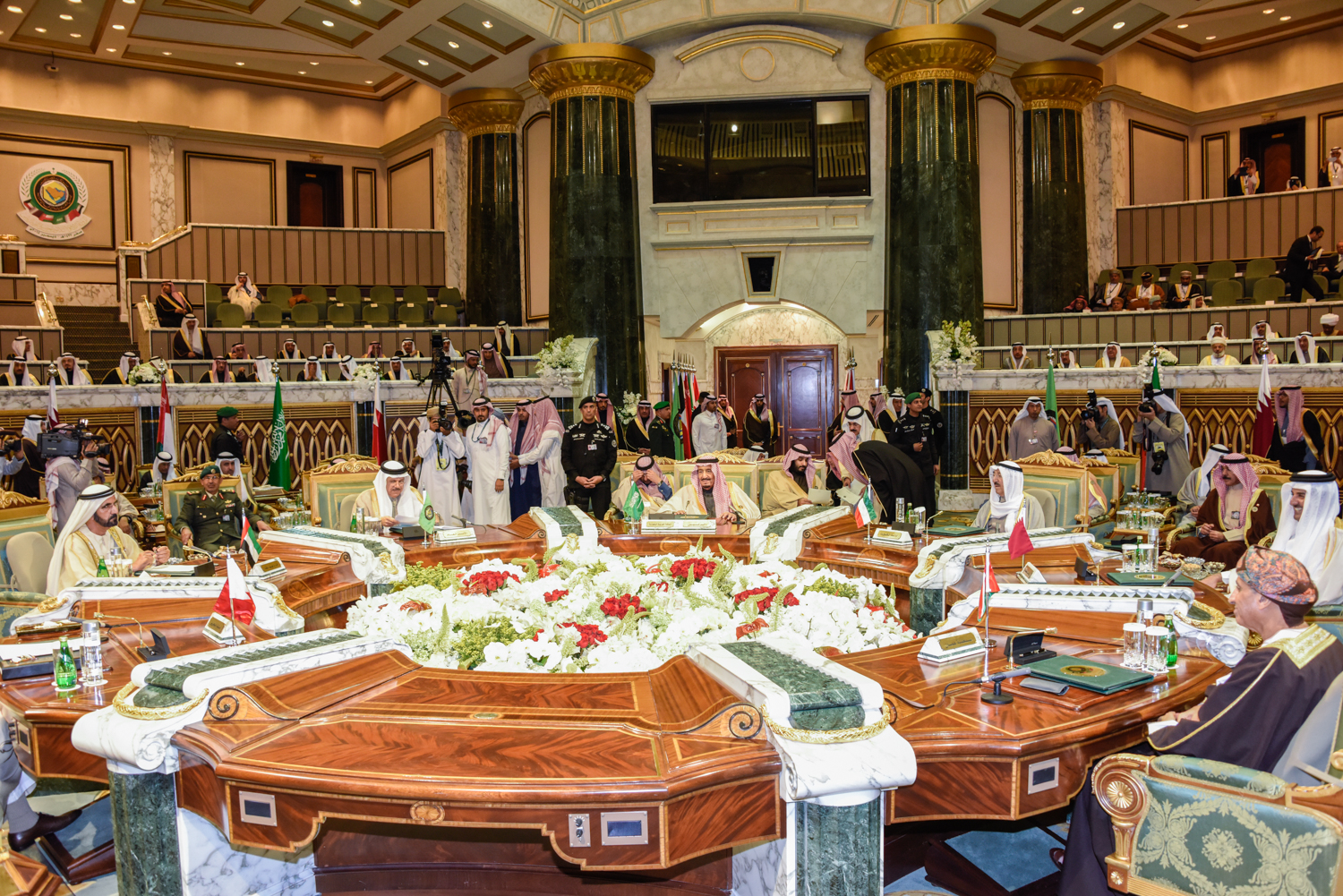 قادة دول مجلس التعاون لدول الخليج العربية في اجتماع الدورة ال36 للمجلس الاعلى الذي عقد في الرياض في ديسمبر 2015