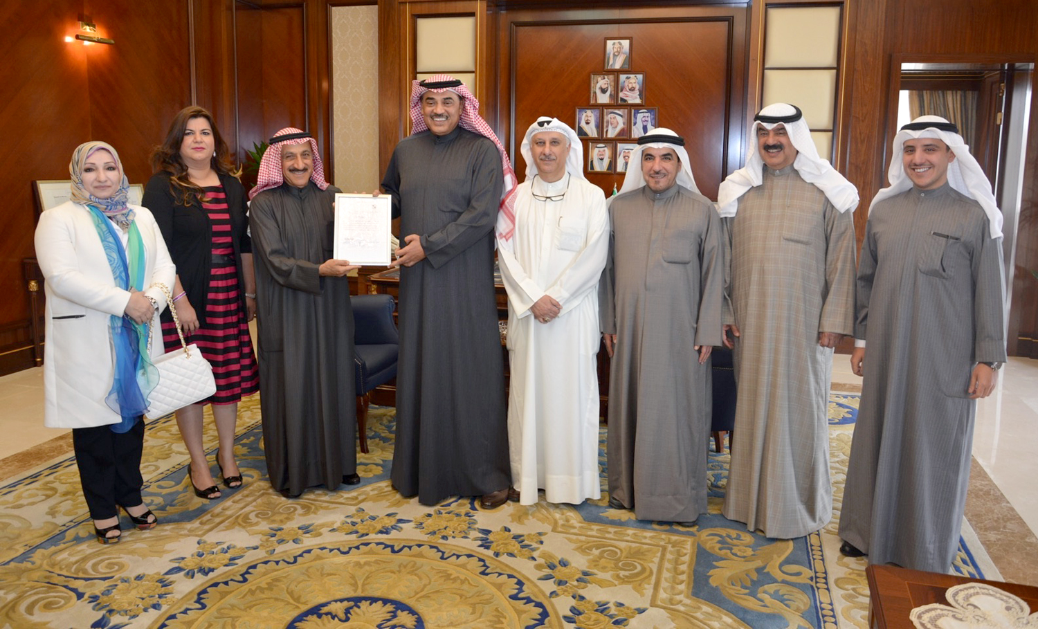 First Deputy Prime Minister and Foreign Minister Sheikh Sabah Al-Khaled Al-Hamad Al-Sabah received delegation from College of Social Sciences at Kuwait University