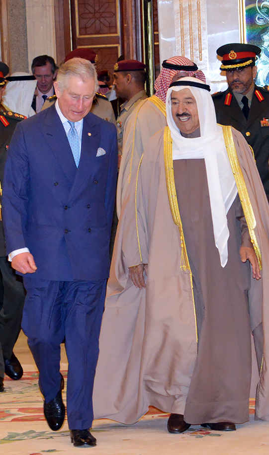 His Highness the Amir Sheikh Sabah Al-Ahmad Al-Jaber Al-Sabah meets Prince Charles of Wales