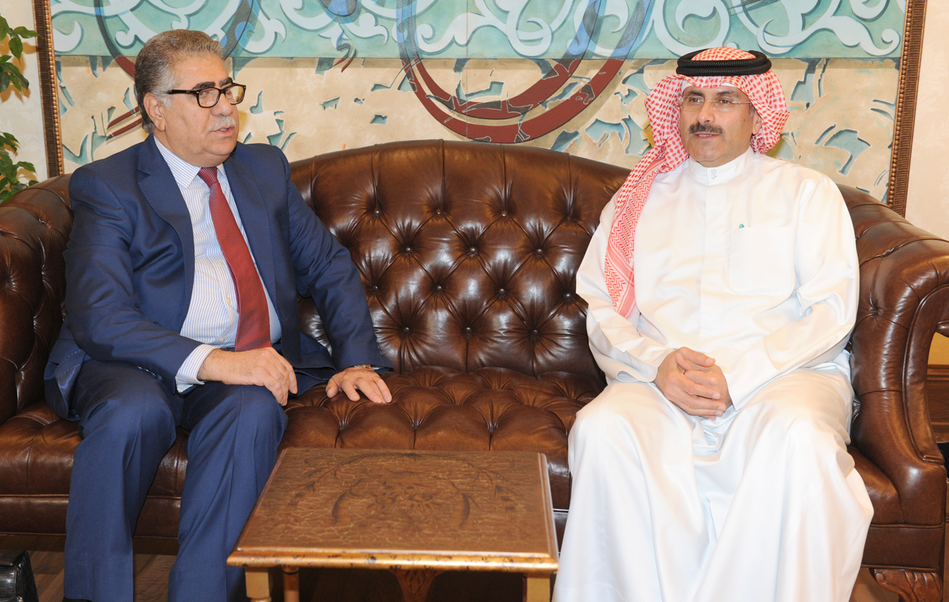 Chairman of the Board and Director General of Kuwait News Agency (KUNA) Sheikh Mubarak Al-Duaij Al-Ibrahim Al-Sabah received regional Director of Dar Assayad Mohammad Ali Gibris