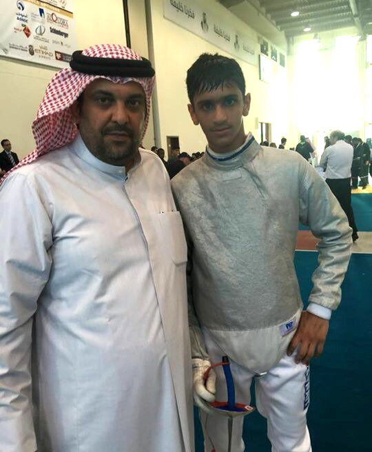 Kuwait's National Team's fencer Yousef Al-Shamlan won the gold medal