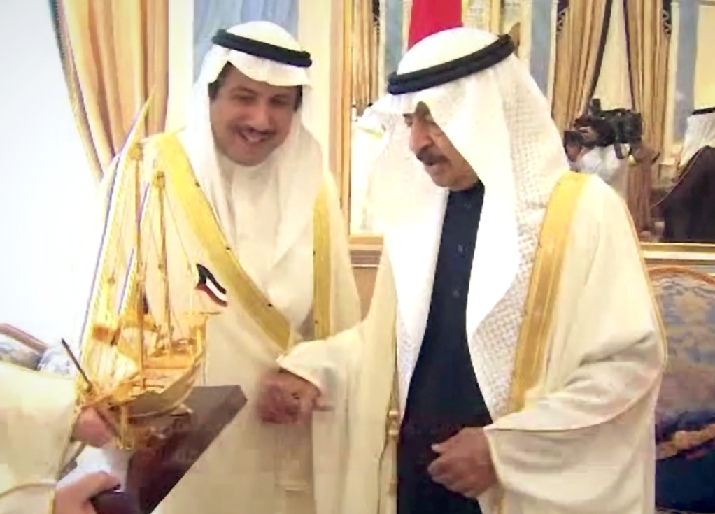 Prime Minister Prince Khalifa bin Salman Al Khalifa Ambassador  Kuwait's received to Bahrain Sheikh Azzam Mubarak Al-Sabah