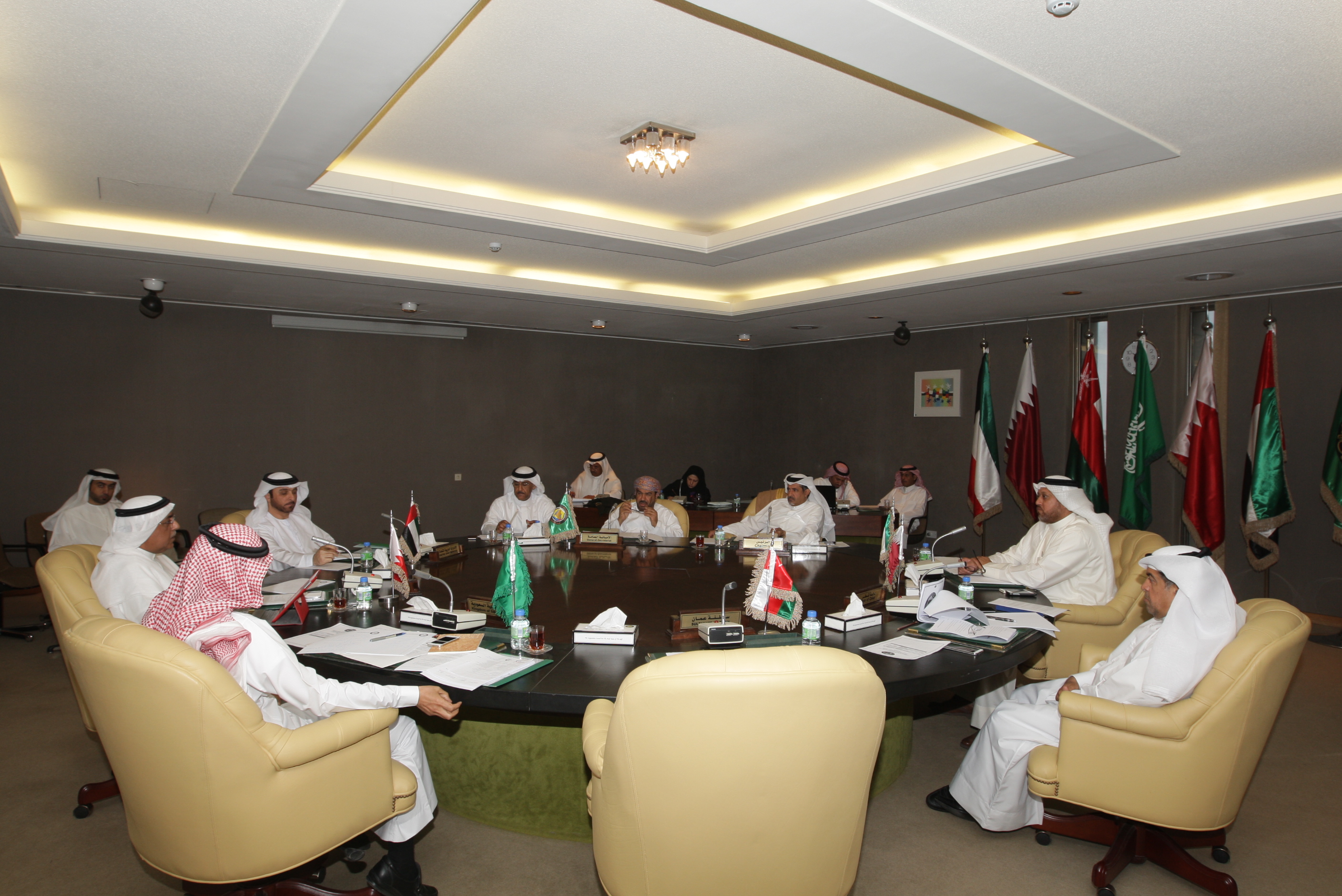 Officials of GCC Red Crescent societies meeting at the GCC Secretariat-General Headquarters