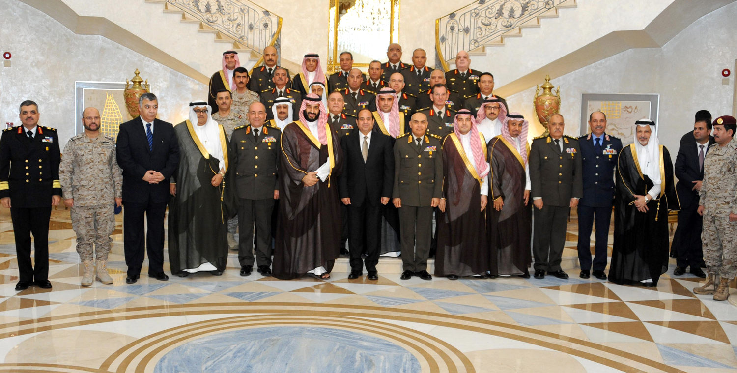 Egyptian President Abdelfatah Al-Sisi and Saudi Defense Minister Prince Mohammad bin Salman
