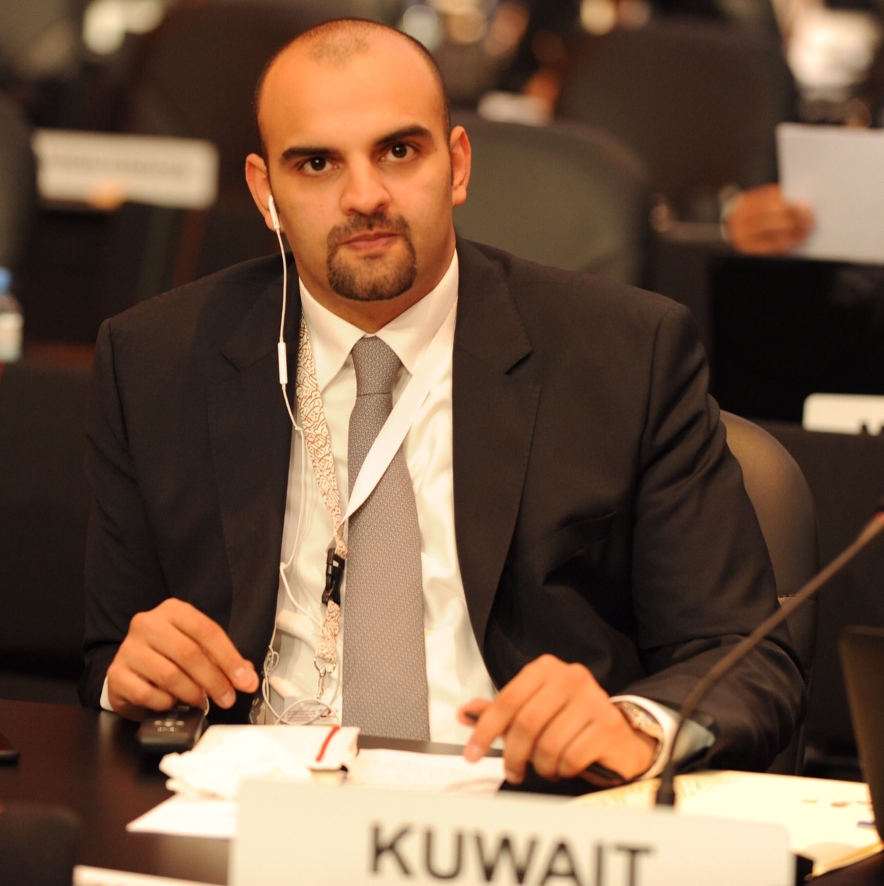 السكرتير الثالث في الوفد الدائم لدولة الكويت لدى المنظمات الدولية في فيينا نواف احمد الرجيب