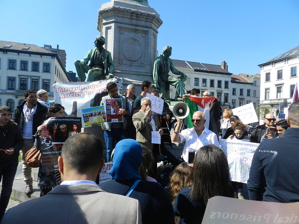 Demonstration in Brussels to release all Palestinian prisoners in Israeli prisons