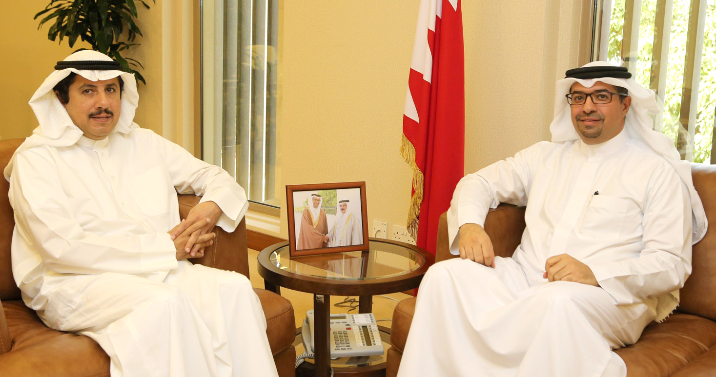 Bahraini Minister of Information Isa Al-Hammadi received Kuwait's Ambassador to Bahrain Sheikh Azzam Al-Sabah
