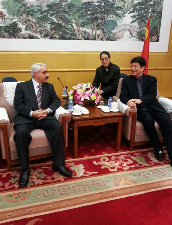 Assistant undersecretary for television affairs Yusuf Mustafa during his arrival in China