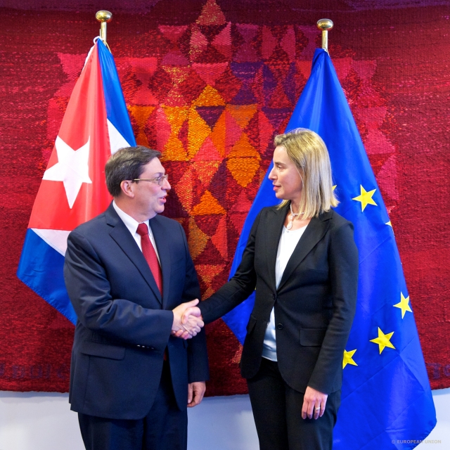 Bruno RODRIGUES PARRILLA, Cuban Minister of Foreign  Affairs and Federica MOGHERINI, EU  High Representative