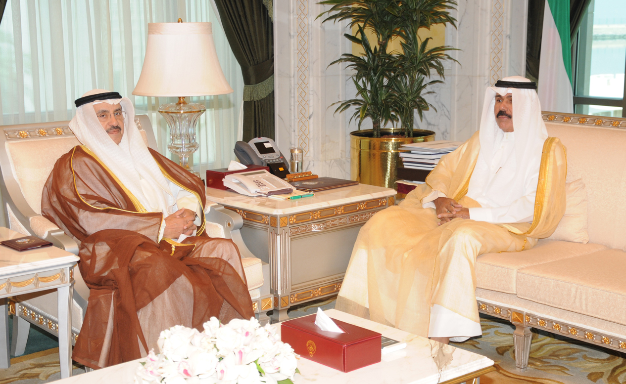 His Highness the Deputy Amir and Crown Prince Sheikh Nawaf Al-Ahmad Al-Jaber Al-Sabah received Governor of Mubarak Al-Kabeer (rtd) Major General Ahmed Abdelateef Al-Rujaib