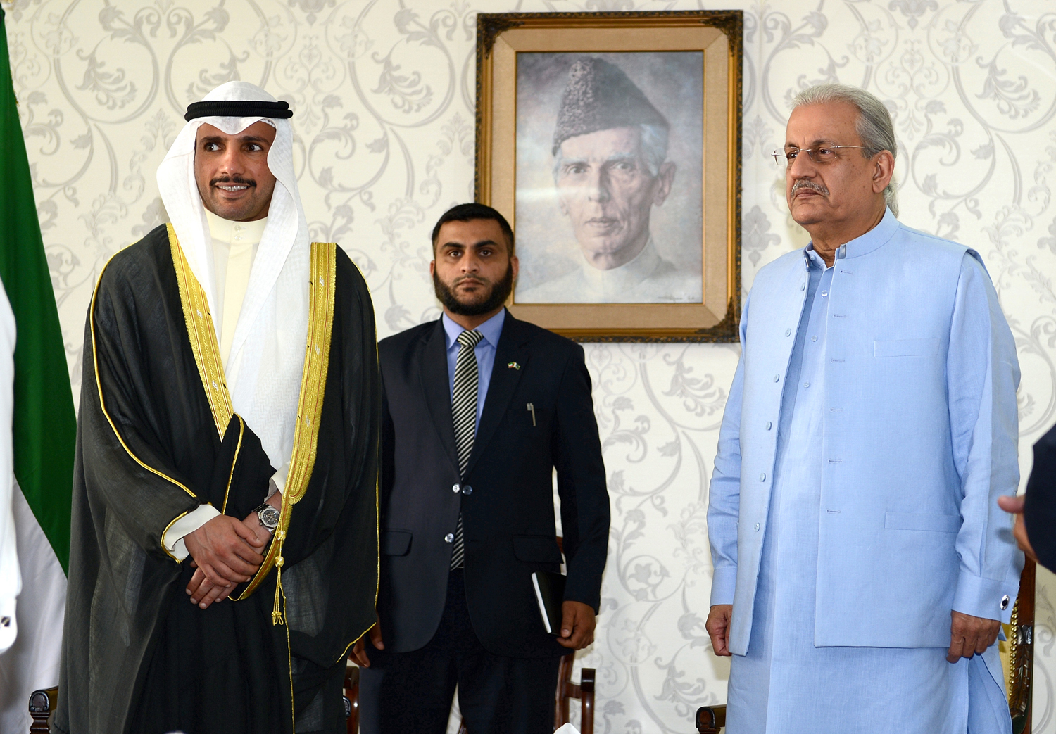 Kuwaiti National Assembly Speaker Marzouq Al-Ghanim and Chairman of the Senate of Pakistan Raza Rabbani