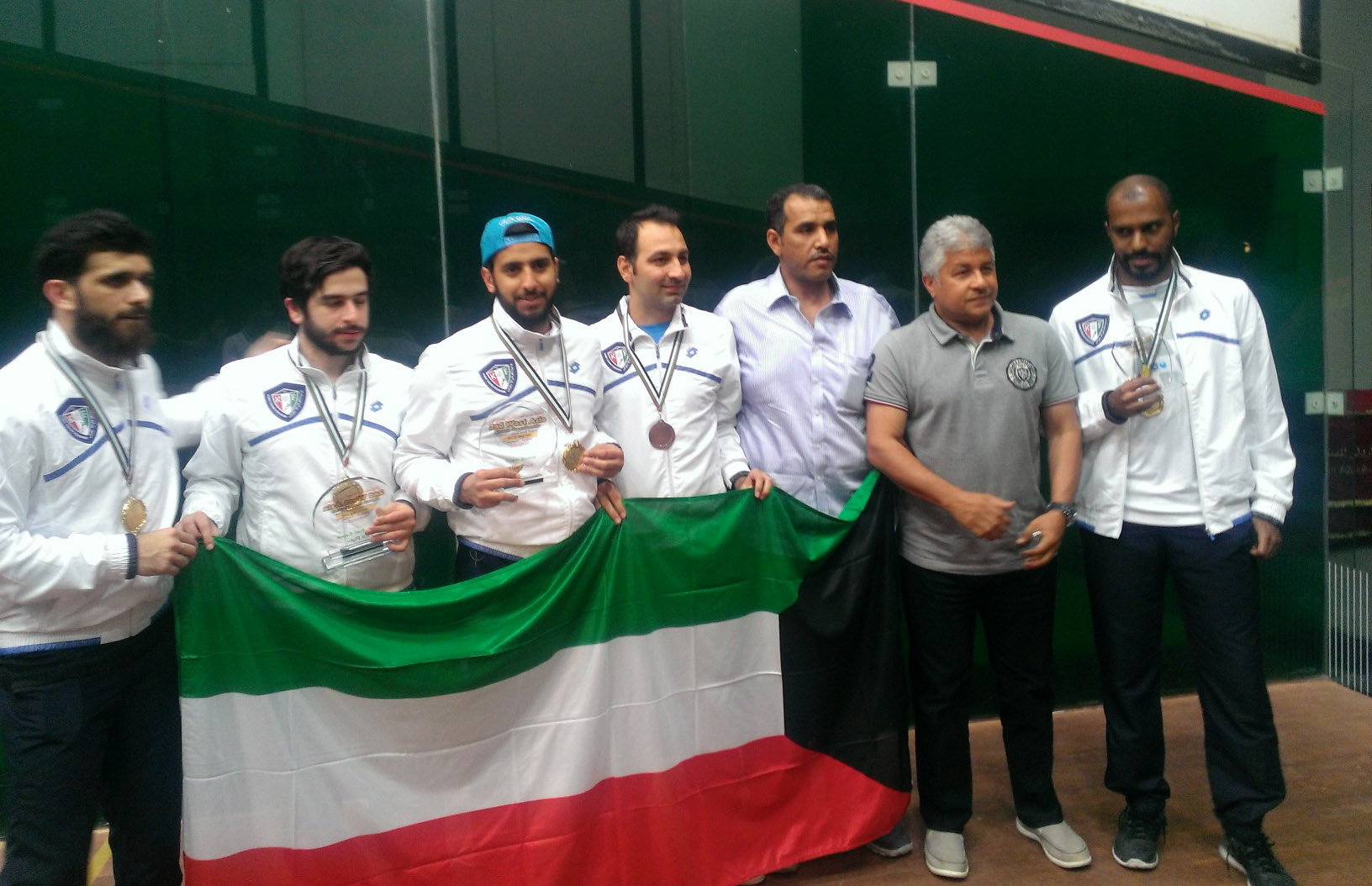 Kuwait team wins first place in group competition of West Asian Squash tourney