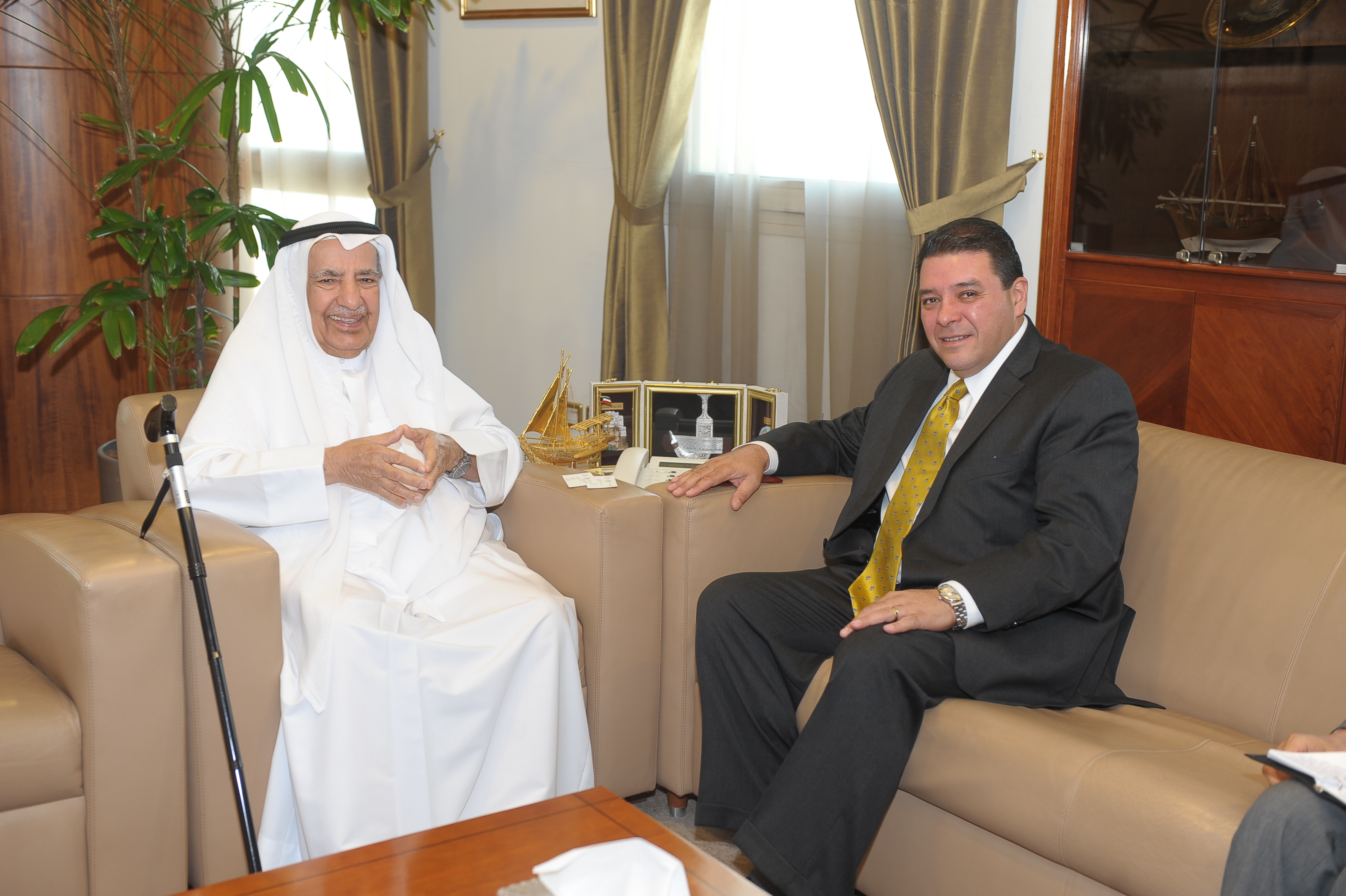 Chairman of the Kuwait Chamber of Commerce and Industry (KCCI) Ali Al-Ghanim and Mexican Ambassador to Kuwait Miguel Angel Isidro