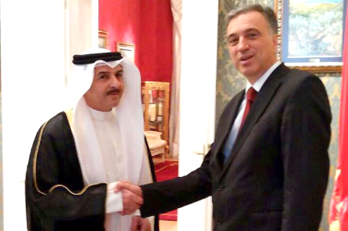 President of Montenegro Filip Vujanovic receives Kuwait's Ambassador to Serbia Youssef Ahmad Abdulsamad