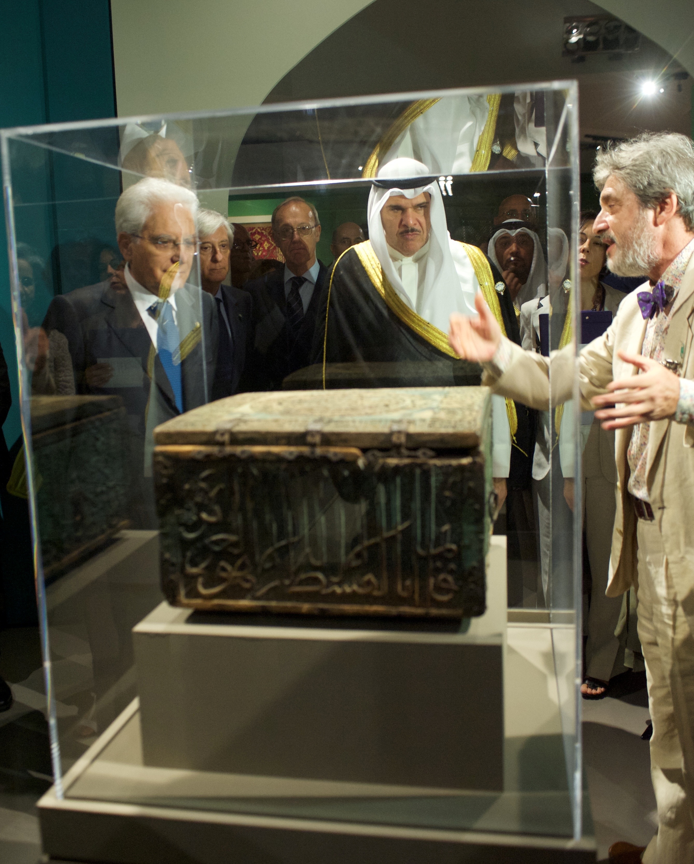 Sheikh Salman Sabah Al-Salem Al-Humoud Al-Sabah at Kuwait's Islamic exhibition in Rome