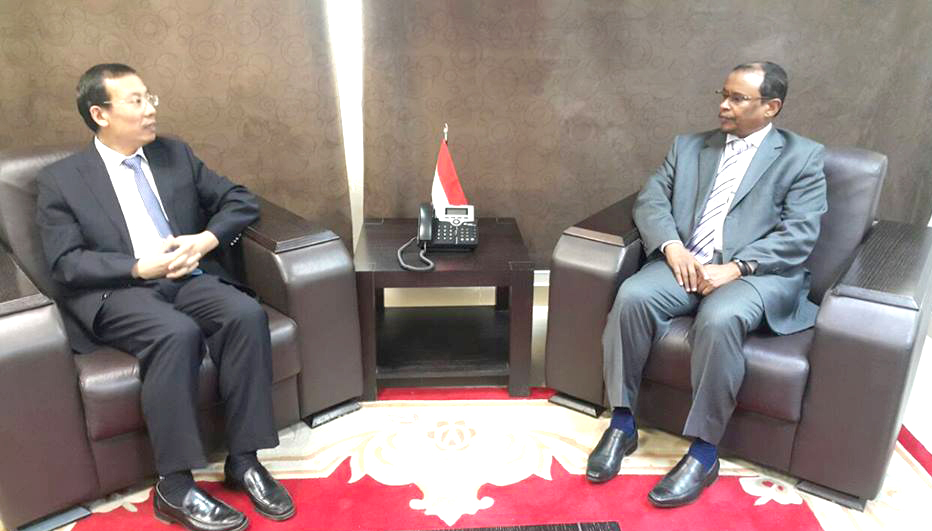 Spokesperson for the Sudanese Foreign Ministry Ali Al-Sadeq and The Chinese ambassador in Sudan Li Lian