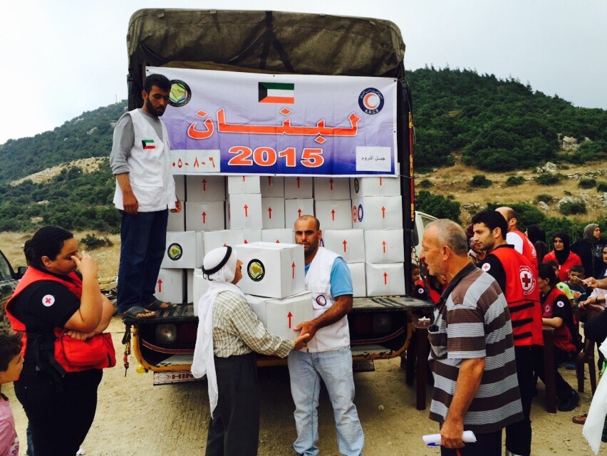 Kuwait Red Crescent Society (KRCS) delivers relief aid to Syrian refugees