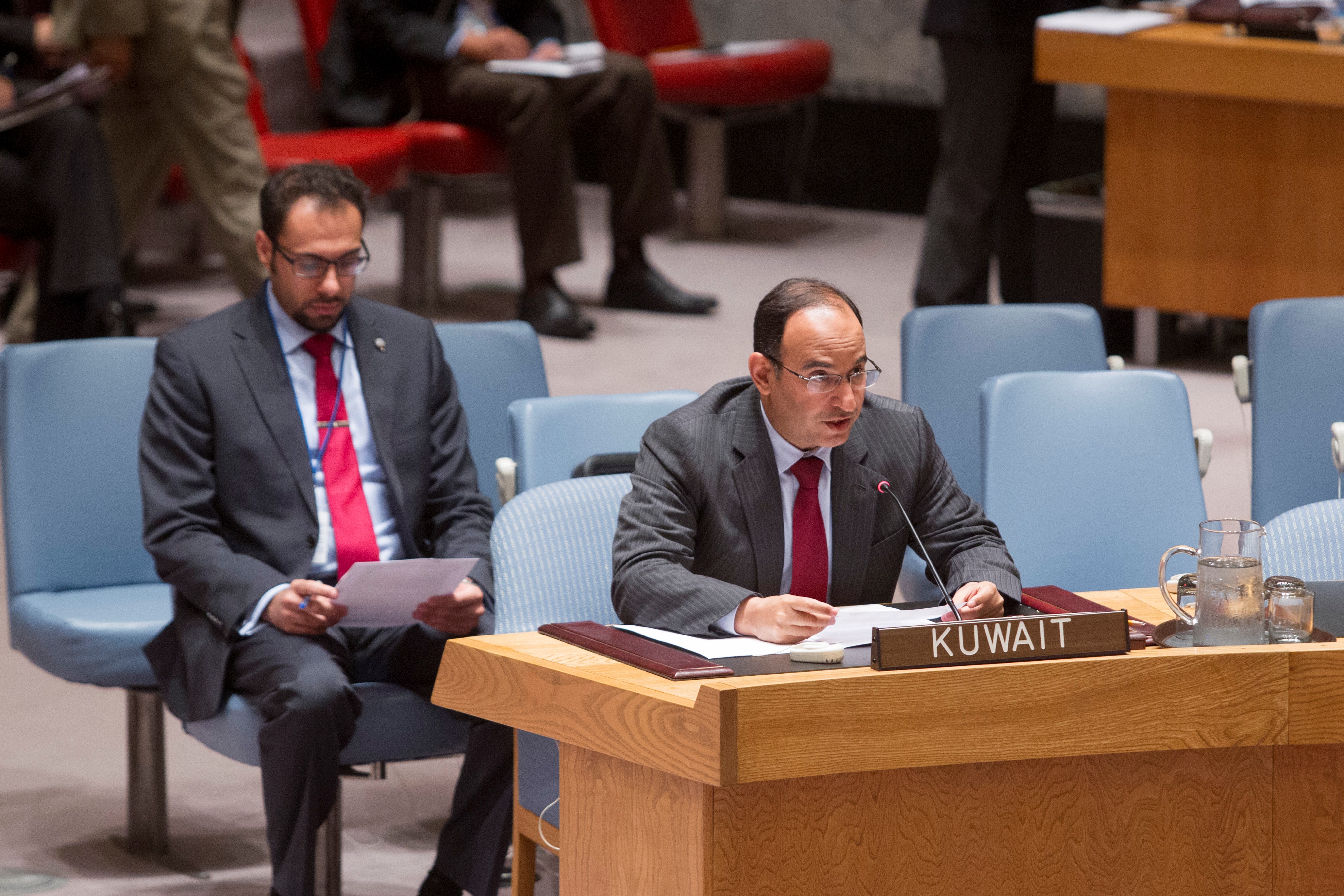 Ambassador Mansour Ayyad Al-Otaibi speaking at the Security Council open debate on "Regional Organization and Challenges of Global Security"