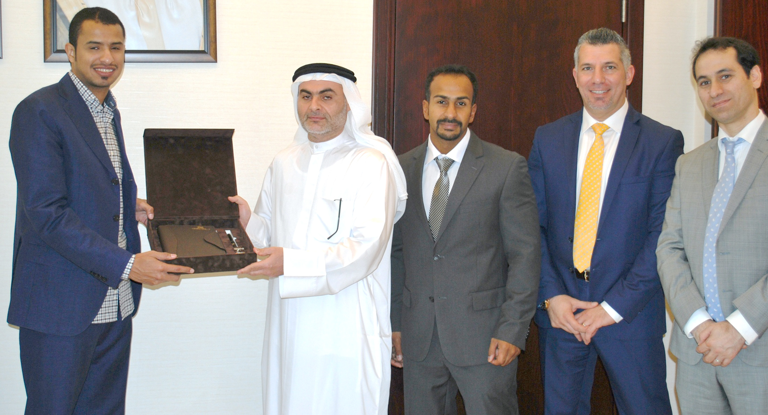 Kuwait Fire Service Directorate (KFSD) delegation during a visit to the Professional Communication Corporation (NEDAA)