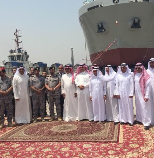 جانب من حفل تدشين السفينة العسكرية الكويتية (الزور 10)