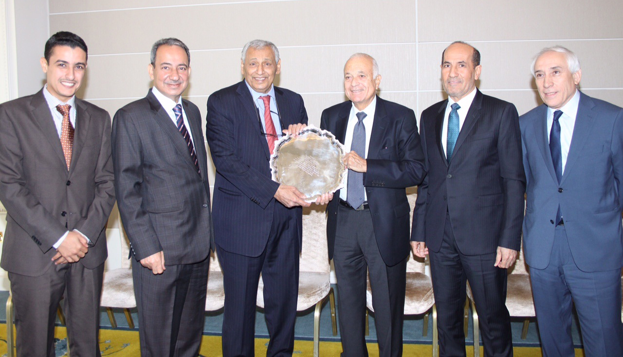 Secretary-General of the Arab League Nabil Al-Araby honors Kuwait's Ambassador to the United Kingdom Khaled Al-Duwaisan