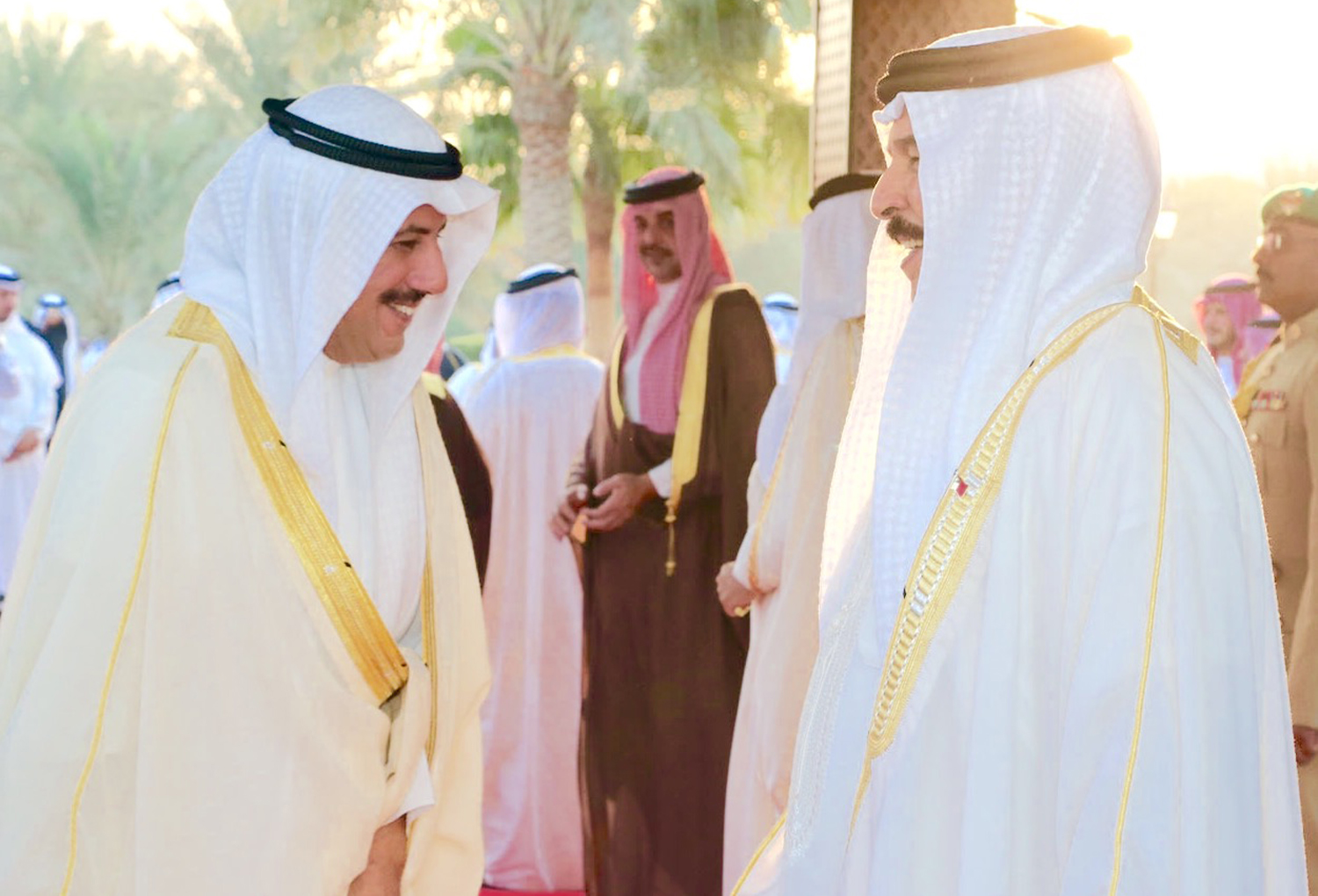 Kuwait's ambassador to Bahrain Sheikh Azzam Al-Sabah Congratulates the Bahraini monarch Hamad bin Eissa Al Khalifa on the advent of the Eid Al-Adha