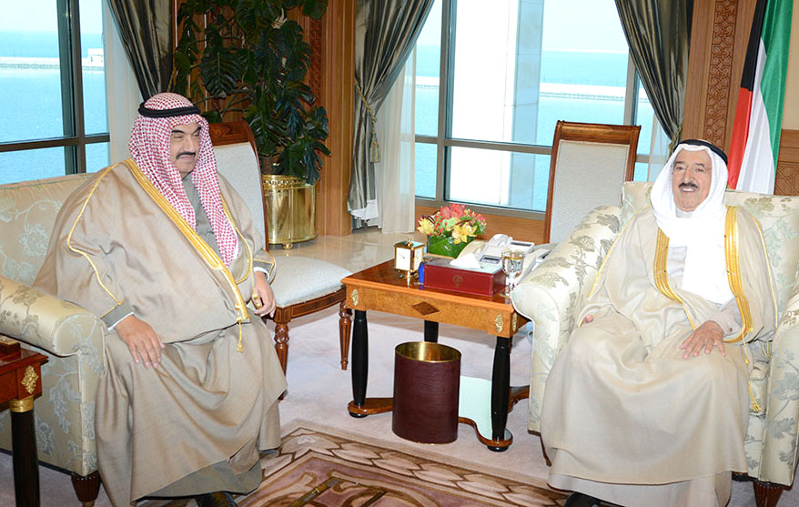 His Highness Amir Sheikh Sabah Al-Ahmad Al-Jaber Al-Sabah received His Highness Sheikh Nasser Al-Mohammad Al-Ahmad Al-Sabah