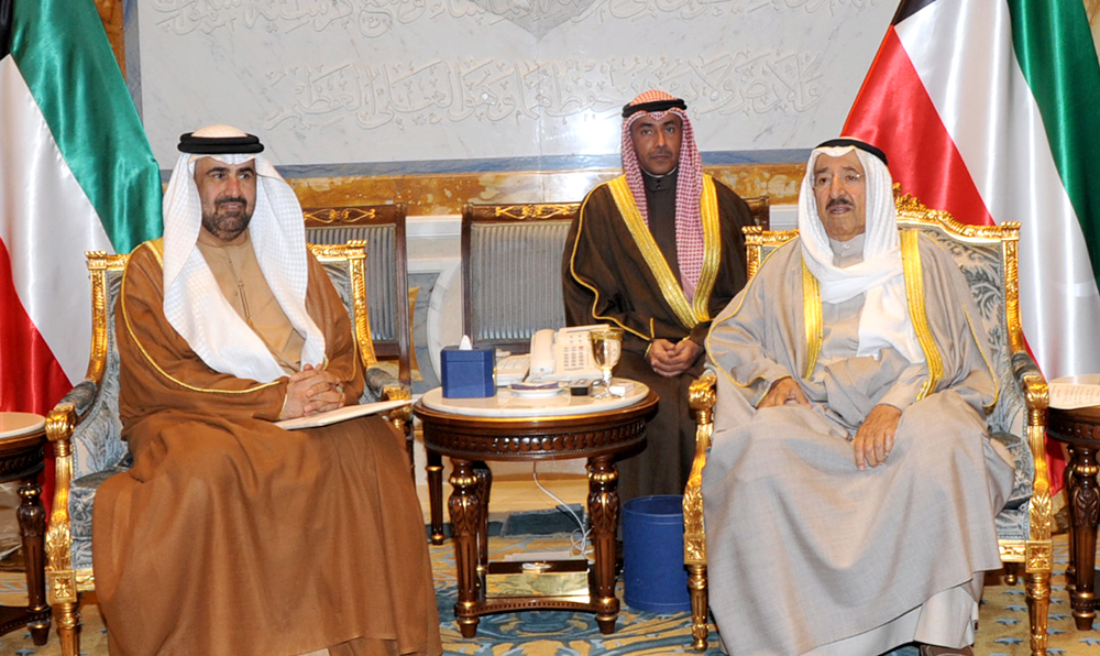 His Highness the Amir Sheikh Sabah Al-Ahmad Al-Jaber Al-Sabah receives UAE Ambassador to Kuwait Rahma Hussain Al-Zaabi